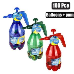 Balloon pumper & 100 water balloons asst