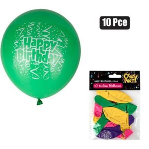 Balloons helium 10pc mix col-b/day f-01