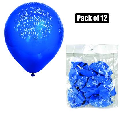 Balloons helium 1pc blue print f-01