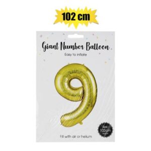 Balloon helium foil gold 9 106cm f-04