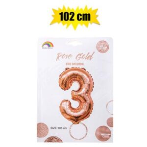 Balloon helium foil rose g 3 102cm f-04
