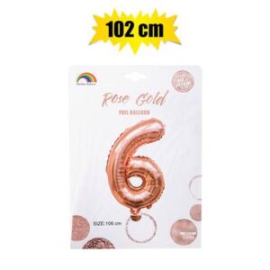 Balloon helium foil rose g 6 102cm f-04