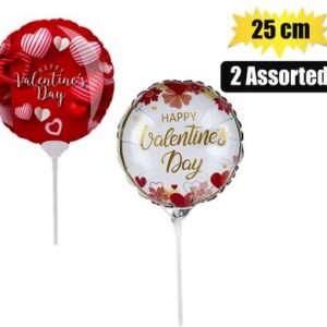 Balloon air fill w/stick valentines