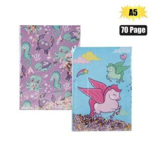 Novelty notebook with sequin a5 70pg