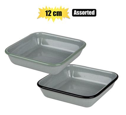 Plate enamel 12cm square