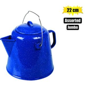 Coffee pot enamel 22cm w/lid jumbo