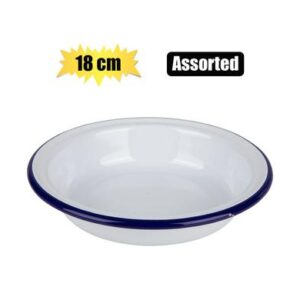 Plate enamel 18cm milk