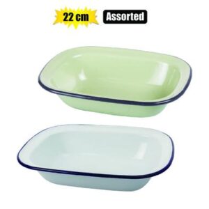 Pie dish enamel 20cm oblong