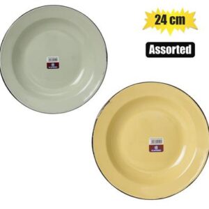 Plate enamel 24cm plain (soup)