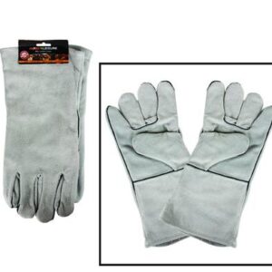 Bbq glove leather 35cm pair