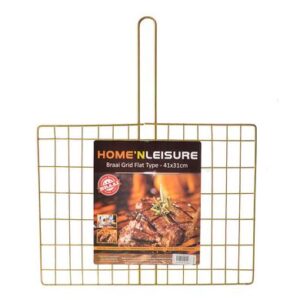 Braai mtl flat w/handle 41x31cm h&l
