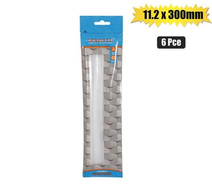 Glue-sticks h/melt 11.2x300mm 6pc zenith
