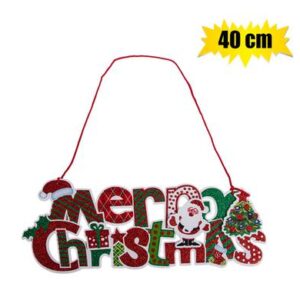 Xmas room decor plaque merry xmas 40cm