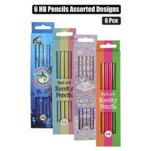 Pencils novelty asstd 6pc