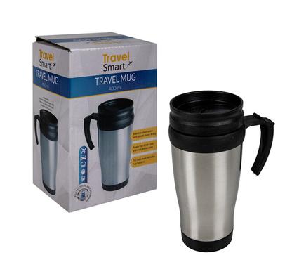 Travel mug s/s 400ml (colour box)