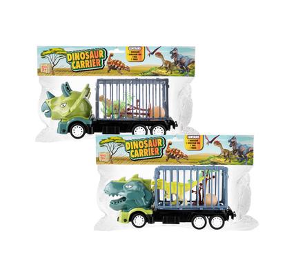 Vehicle playset dinosaur cage 4pc, 20cm