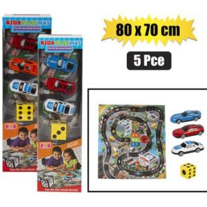 Vehicle playmat 3 cars & acc 80x70cm