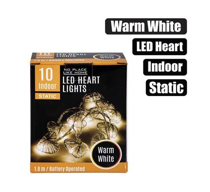 Light fairy led-10xwire heart 1.65m b/o