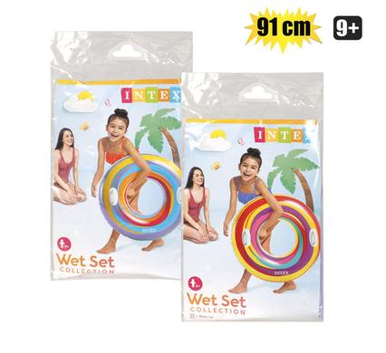 Intex tube 91cm stars/swirls asstd