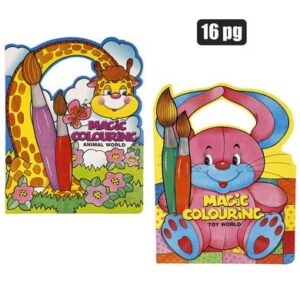 Book die cut magic colouring 8p asstd